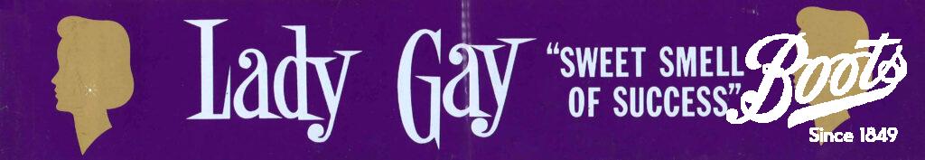 Lady Gay: Perfumed beauty products for Africa 5 BA.BT .11.55.13 Lady Gay merchandise sticker c1960s 70s edit 2